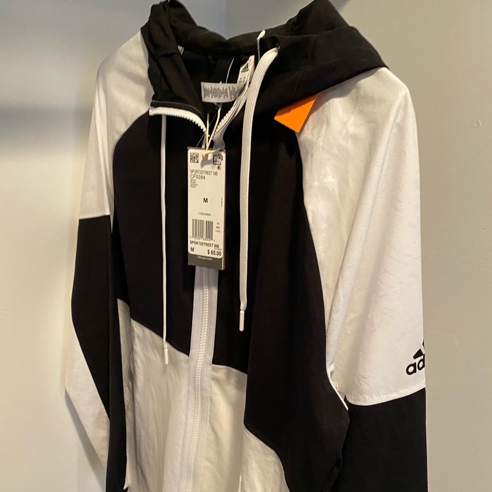 Adidas windbreaker size medium brand new